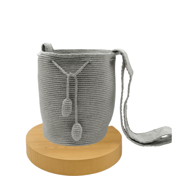 Mochila hilo de seda- Gris plata