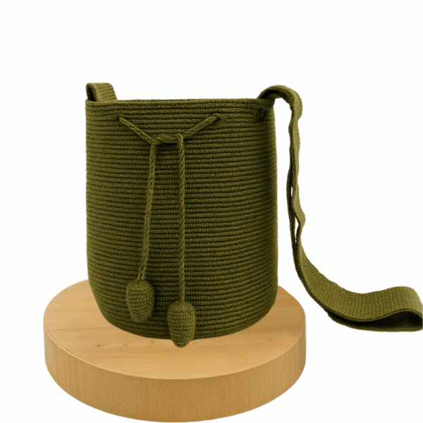 Mochila hilo de seda- Verde olivo